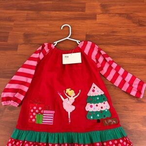Millie Jay 3T NWT Holiday Joy Red and Green Kids  Dress
